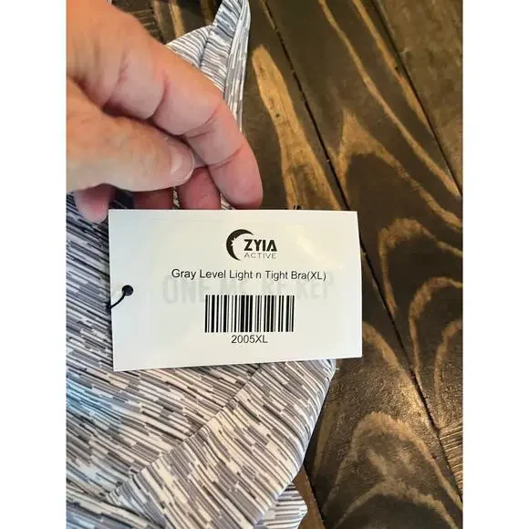 Zyia Active Sports Bra Women XL Gray Lounge Athleisure Supportive Running Hiking - Picture 2 of 7